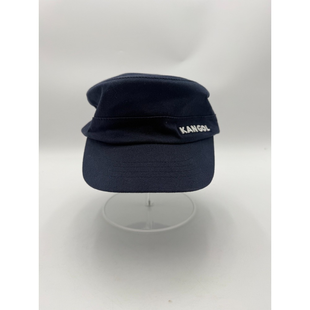 Kangol Military Cadet Cap L/XL Navy Blue Patrol Army Style Hat Embroidered Logo
